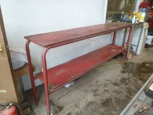 lot 128 image: Red Tire Rack Shelf