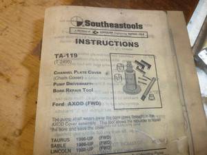 lot 172 image: Southeast Tools Ford AXOD