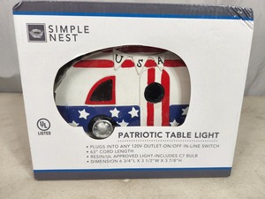 New Patriotic Table Lamp