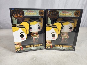 2 New Funko Pop Harley Quinn DC Comic Bombshells Enamil Pins
