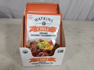 New Case of 12 Watkins Chili Mixes