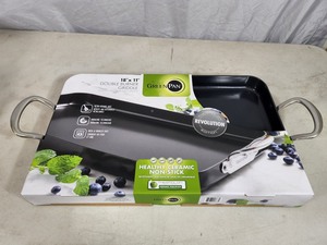 New Green Pan Double Burner Griddle
