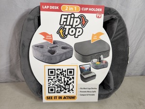 New Flip Top 2 in 1 Lap Desk and Cup Holder