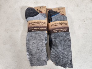 2 New Pair of Hiwassee RTrading Co Lightweight Merino Wool Socks