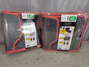 2 x New Five Star 3 inch Zipper Binders  Trapper Keepers