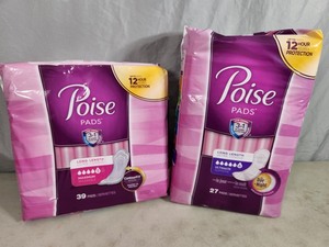 2 New Packs of Poise Pads