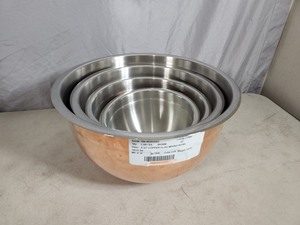 4 New Tramontina Nesting Copper Clad Bowls