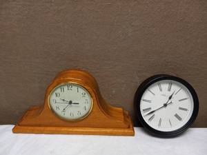 lot 6 image: (2) WALL CLOCKS