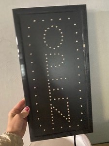 lot 158 image: LED plug in OPEN SIGN