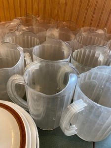 lot 61 image: 9 water  pop pitchers -1