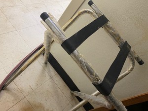 lot 34 image: Folding Stand and folding step ladder