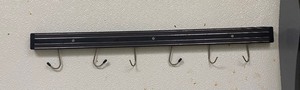 lot 26 image: Magnetic Knife Holder w hooks