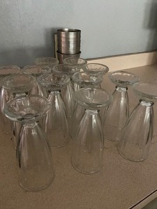 lot 75 image: Lot of 13 MaltShake Glasses w 5 SS mixers