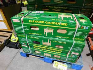 lot 35 image: (3) Greenes Fence 32 in. L x 16 in. W x 31 in. H Original Cedar Elevated Garden Bed