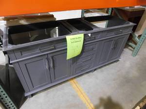 lot 49 image: Home Decorators Collection Sonoma 72 in. W x 22 in. D x 34 in H Bath Vanity in Dark Charcoal