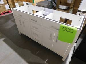 lot 54 image: Studio Bathe Calais 63 in. Vanity in White