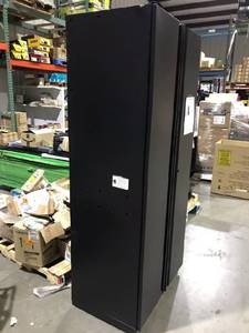 lot 59 image: Husky Heavy Duty Welded 20-Gauge Steel Freestanding Garage Cabinet in Black (36 in. W x 81 in. H x 24 in. D)