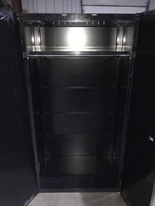 lot 80 image: Husky Ready-to-Assemble 24-Gauge Steel Garage Gear Cabinet in Black (36 in. W x 72 in. H x 24 in. D)
