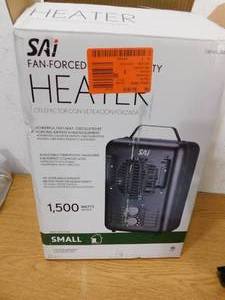 lot 24 image: 1500-Watt Milkhouse Utility Electric Portable Heater with Thermostat - Black