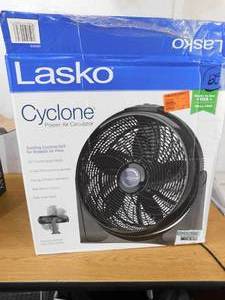 lot 29 image: Lasko Cyclone 20 in. 3-Speed Power Air Circulator Floor Fan