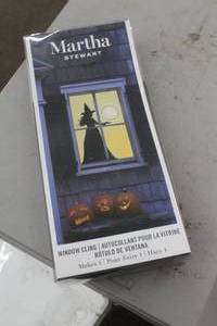 Lot of (4) Martha Stewart Halloween Witch in Window Window Cling (in original packaging)