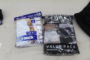 Lot of (2) Size Large Underwear - Urban Edge Boxer Briefs 10-pack, TKO Ribbed Tank 5-Pack