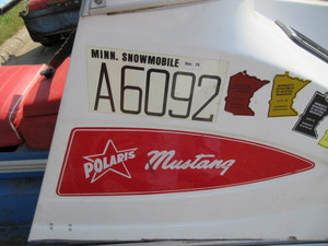 lot 710 image: 1968 POLARIS MUSTANG SNOWMOBILE FOR PARTS