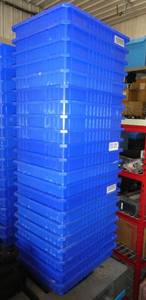Stack of 23 parts bins  22x17x3