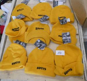 9 new stocking hats and caps, some with brims