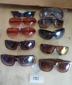 10 pair of adult sunglasses
