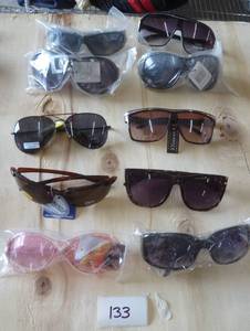 10 pair of adult sunglasses