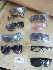 10 pair of adult sunglasses