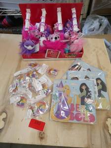 Birthday party supplies - case of 12 backpack animals, napkins and keychains