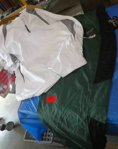Mens XLarge lined windpants and quarter zip top