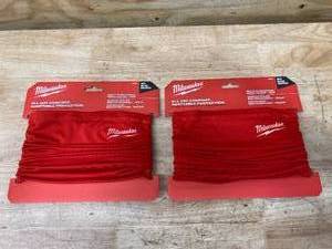 MILWAUKEE Lot of 2- Red Multi-Functional Neck Gaiters