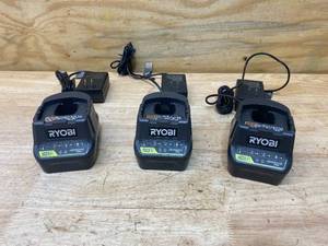 RYOBI Lot of 3- 18V Battery Chargers