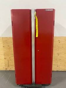HUSKY 24-Gauge Steel Freestanding Garage Cabinet in Red (36 in. W x 72 in. H x 18 in. D)
