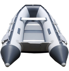 NEWPORT VESSELS 10ft 6in Inflatable Dinghy Boat Transom Sport Tender - 5 Person - 15HP USCG Rated, WhiteGray