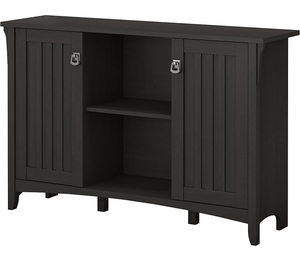 BUSH FURNITURE Salinas Accent Storage Cabinet with Doors in Vintage Black