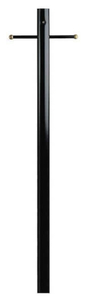 WESTINGHOUSE Black Steel Lantern Post with Ground Convenience Outlet and Dusk to Dawn Sensor