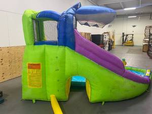 ACTION AIR Inflatable Water Slide, Shark Bounce House