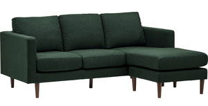 Amazon Brand  Rivet Revolve Modern Upholstered Sofa with Reversible Sectional Chaise, 80W, Heritage Green