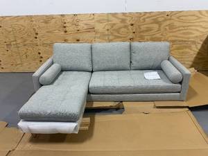AMAZON BRAND Rivet Aiden Mid-Century Modern Reversible Sectional Sofa (86) - Light Gray