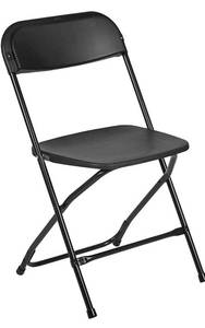 FLASH FURNITURE Hercules Series Plastic Folding Chair - Black- 10 PACK