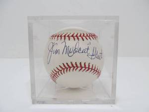lot 23 image: Authentic Jim Mudcat Grant Autographed Baseball