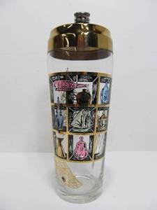 lot 54 image: Mid Century Glass Barware Drink Shaker