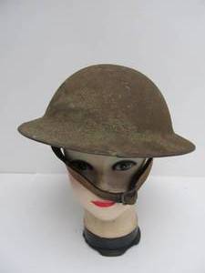 lot 116 image: Antique Metal Doughboy Army Helmet