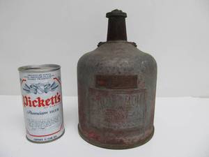 lot 112 image: Small Antique Steel Industrial Safety Can 