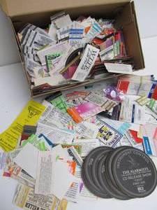 lot 124 image: HUGE Collection of Vintage etc Concert & Event Tickets