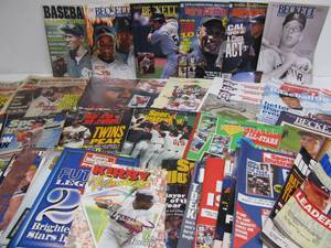 lot 98 image: LArge Collection of Great Condition Sports Magazines Becketts Programs etc